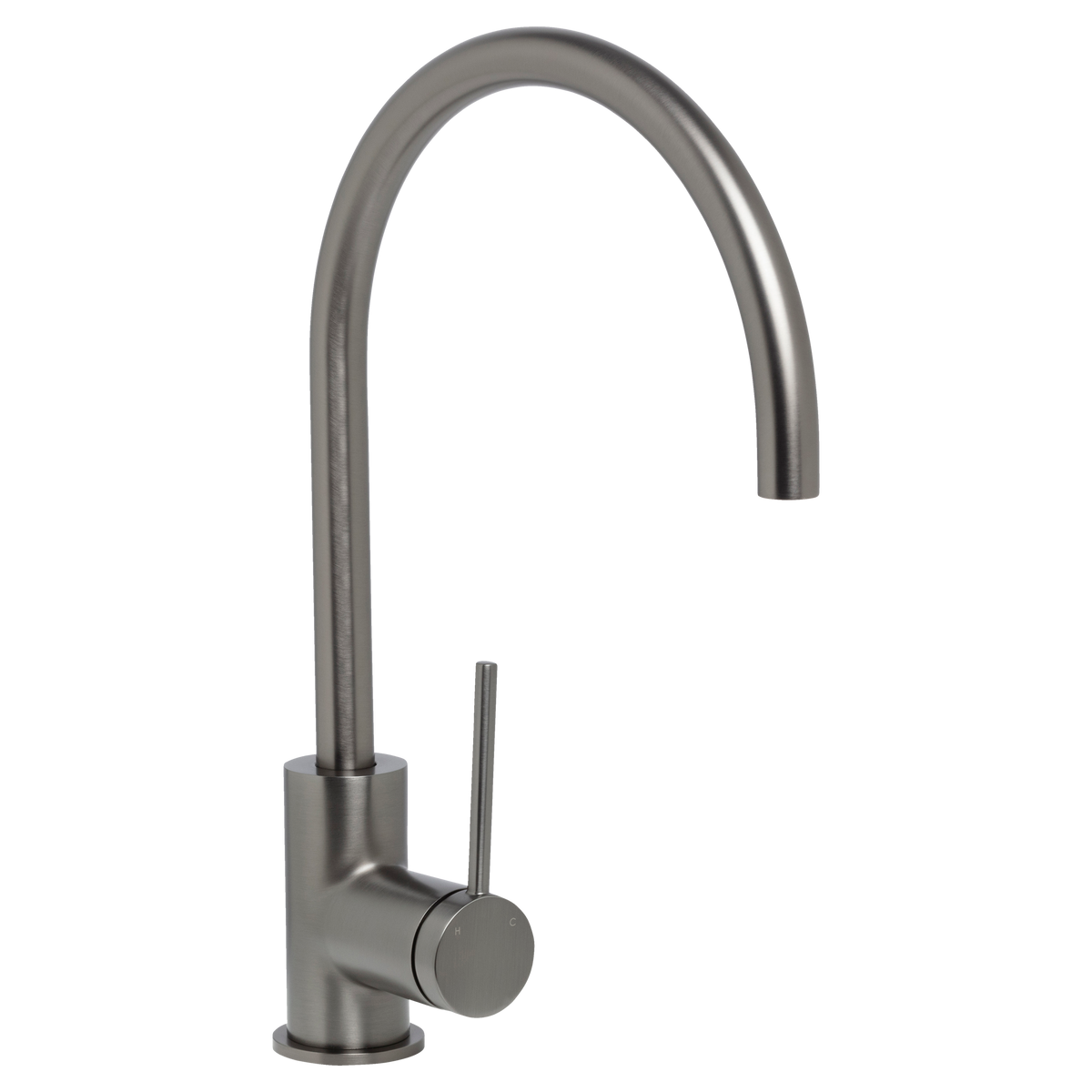 Johnson Suisse Venezia Gooseneck Sink Mixer Lead Free - Gun Metal