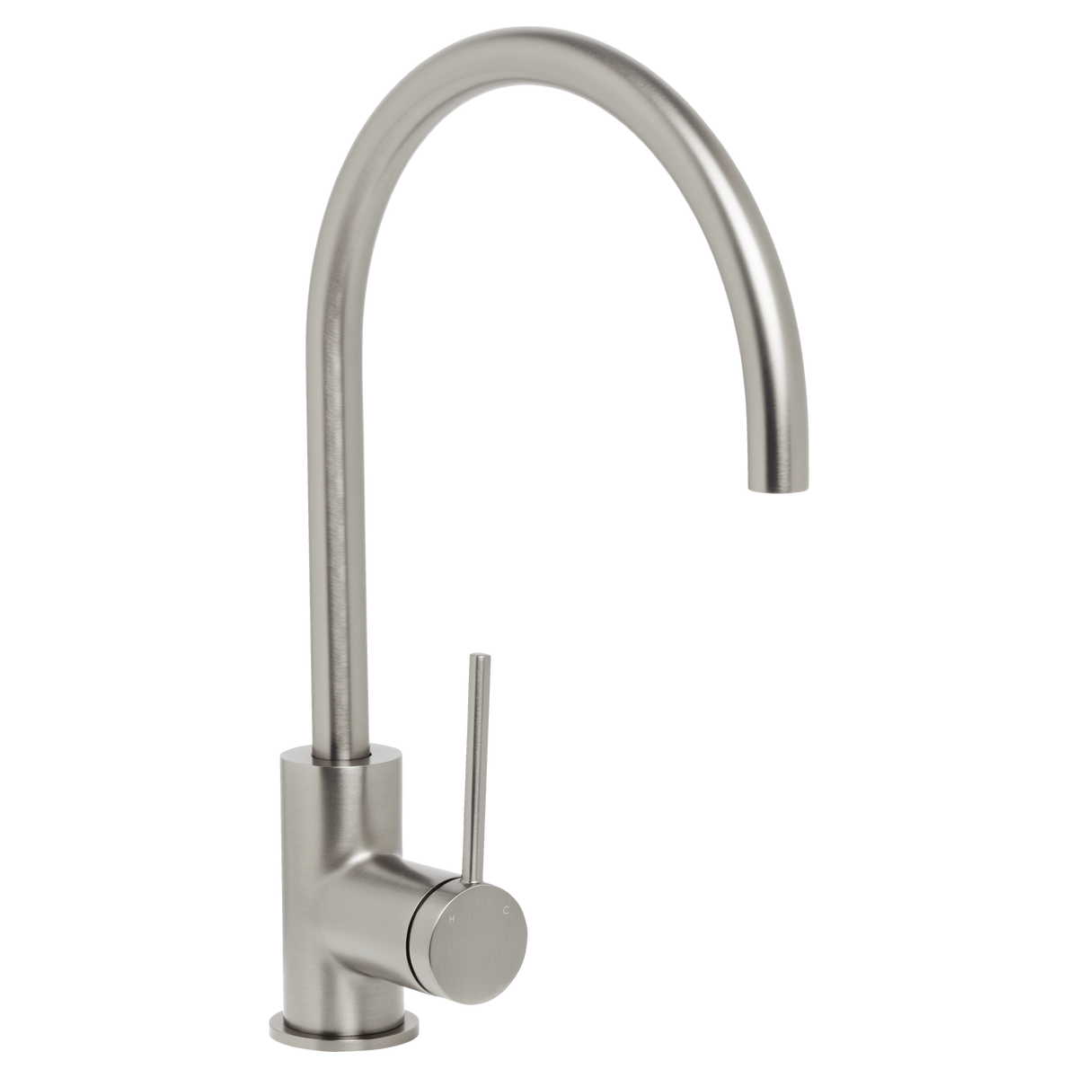 Johnson Suisse Venezia Gooseneck Sink Mixer Lead Free - Brushed Nickel II