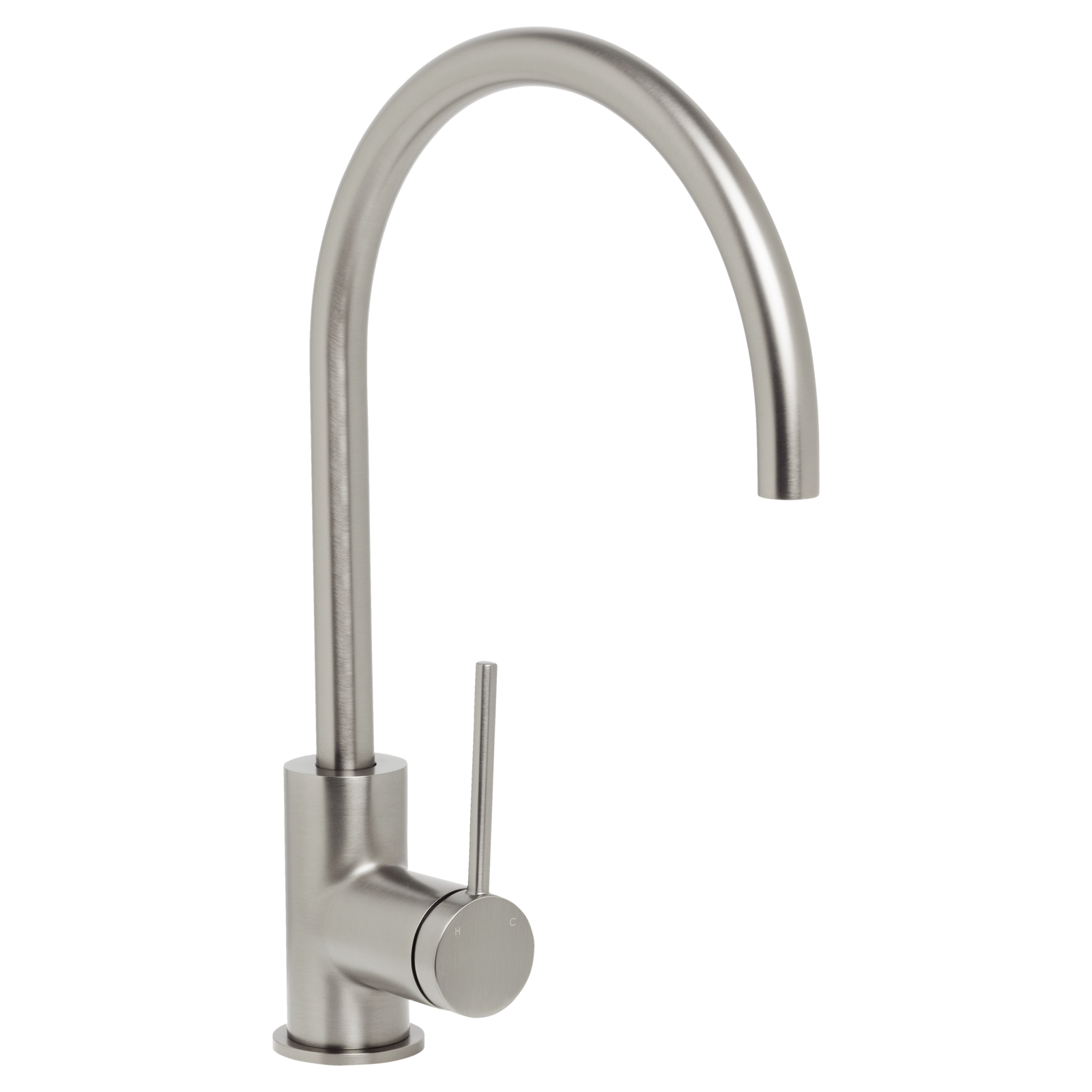 Johnson Suisse Venezia Gooseneck Sink Mixer Lead Free - Brushed Nickel II