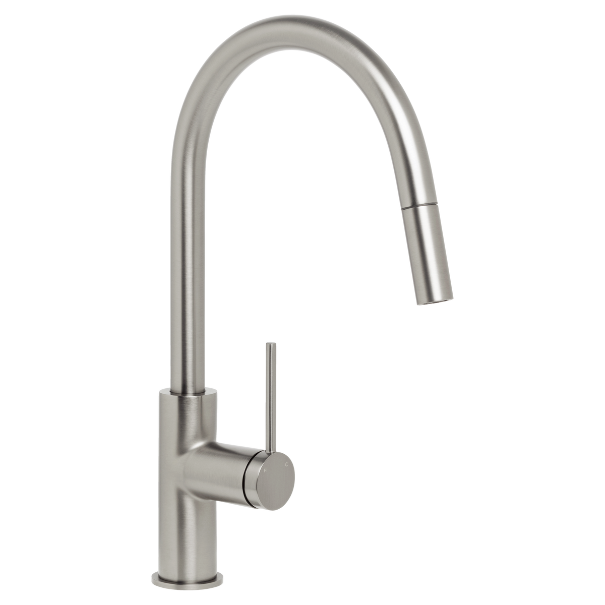 Johnson Suisse Venezia Gooseneck Pull Out Sink Mixer Lead Free - Brushed Nickel II