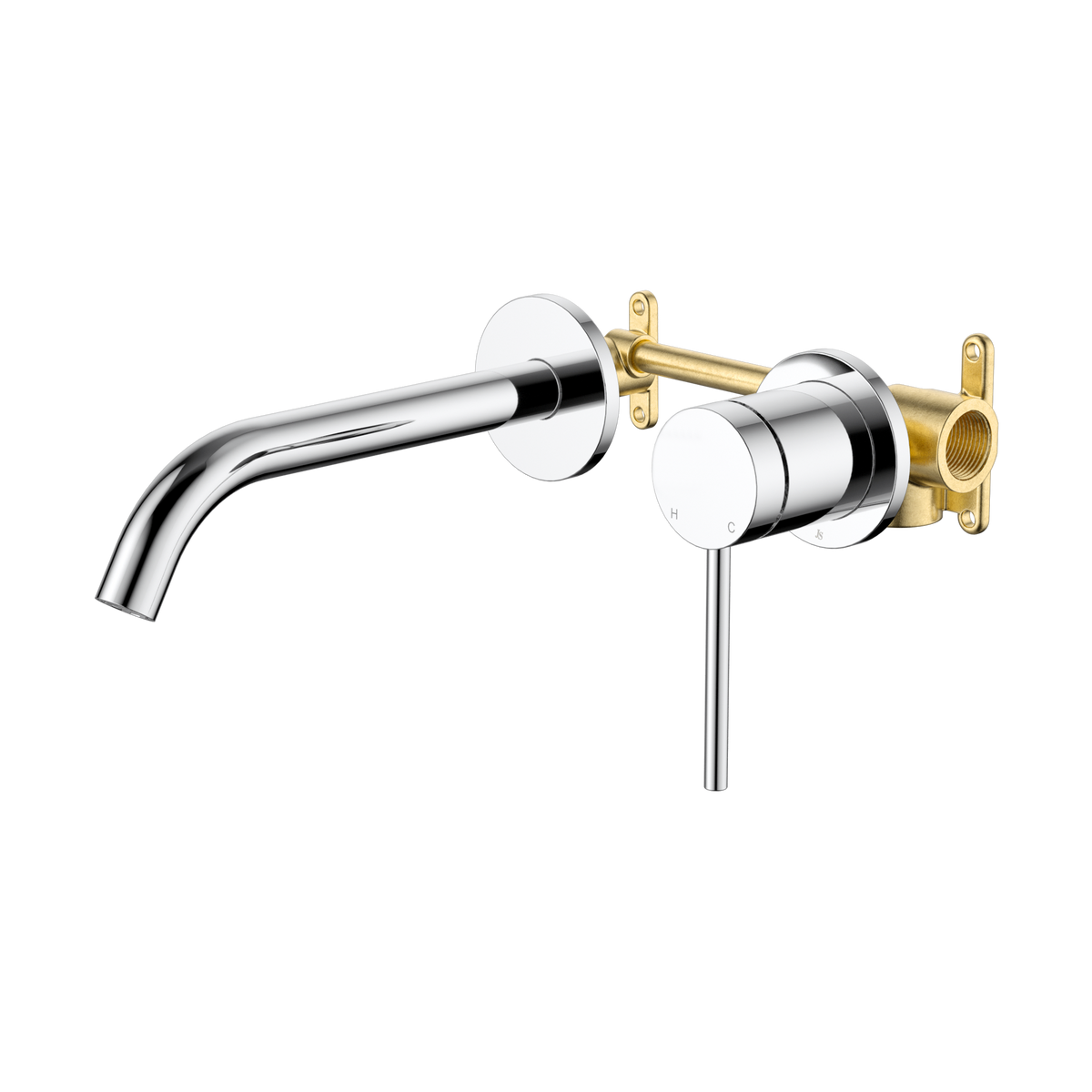 Johnson Suisse Venezia Wall Basin &amp; Bath Mixer Kit Lead Free - Chrome