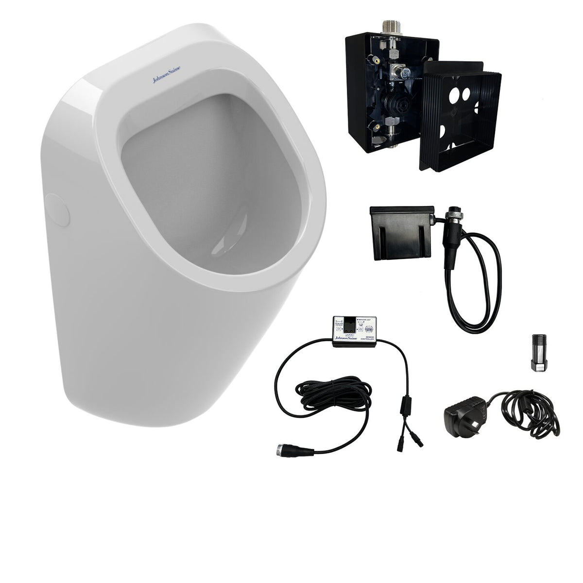 Johnson Suisse Venezia Sentinel Urinal with Microwave Flush Valve System