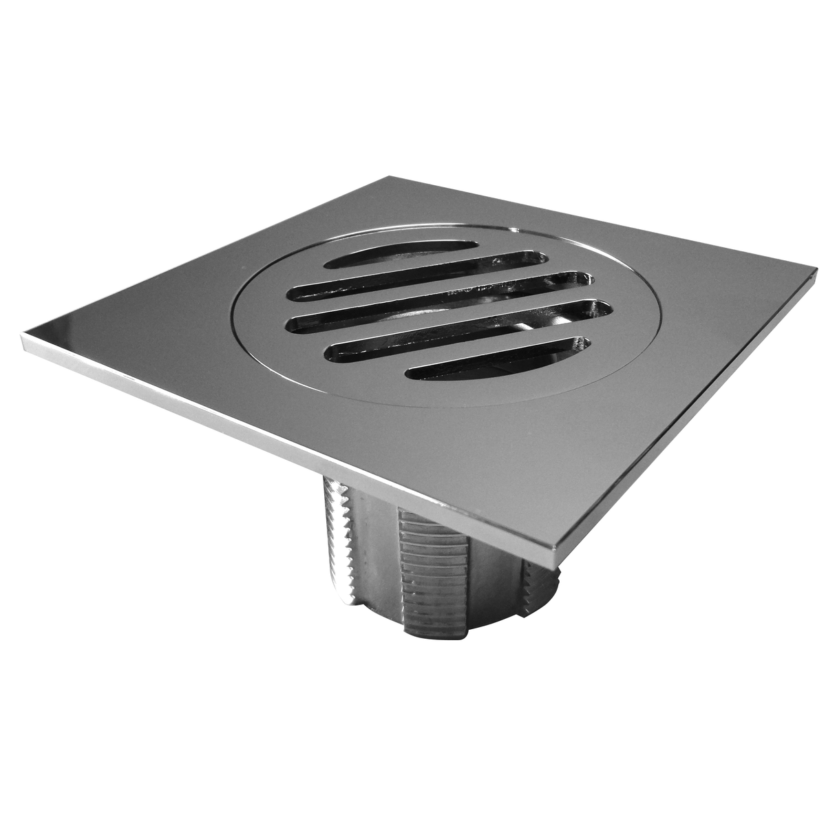 Johnson Suisse Square 80 x 50 Brass Tile Tray Waste Chrome