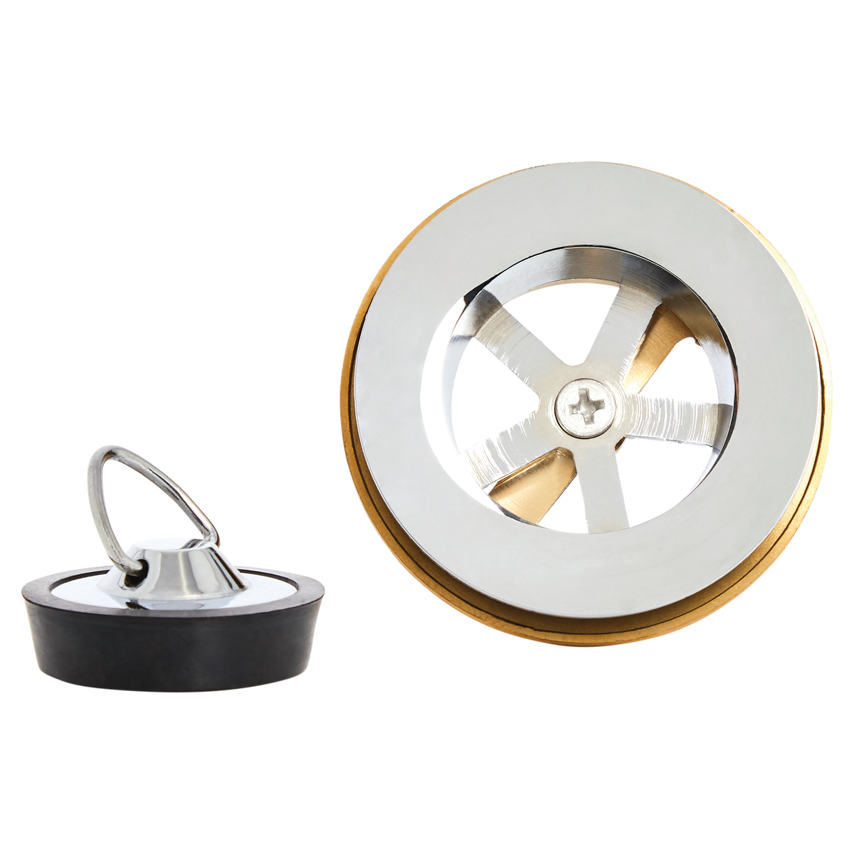 Johnson Suisse Plug &amp; Waste 32/40mm with Overflow - Chrome