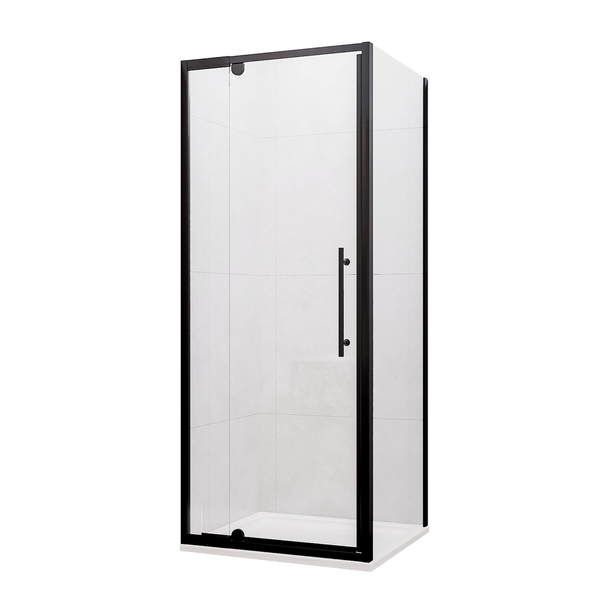 Johnson Suisse Flinders Shower Screen - 1220 mm Door Panel Set / Matte Black