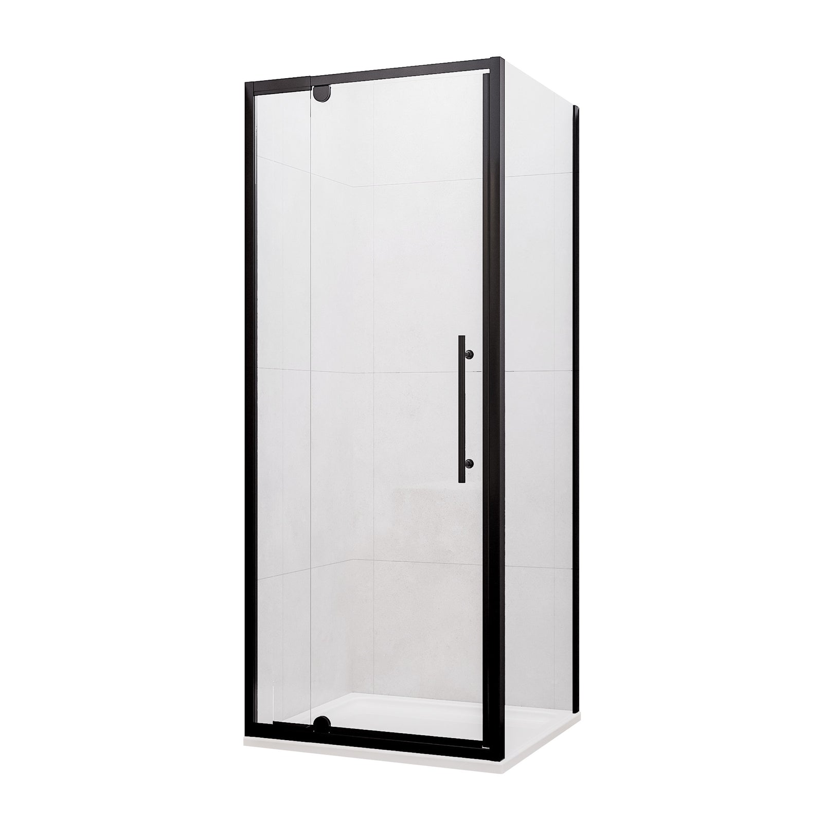 Johnson Suisse Flinders Shower Screen - 1220 mm Door Panel Set / Matte Black