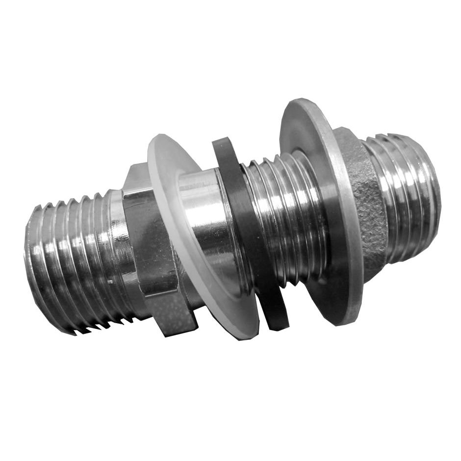 Johnson Suisse Stainless Steel Water Connector 1/2 Inch with Washers & Nut