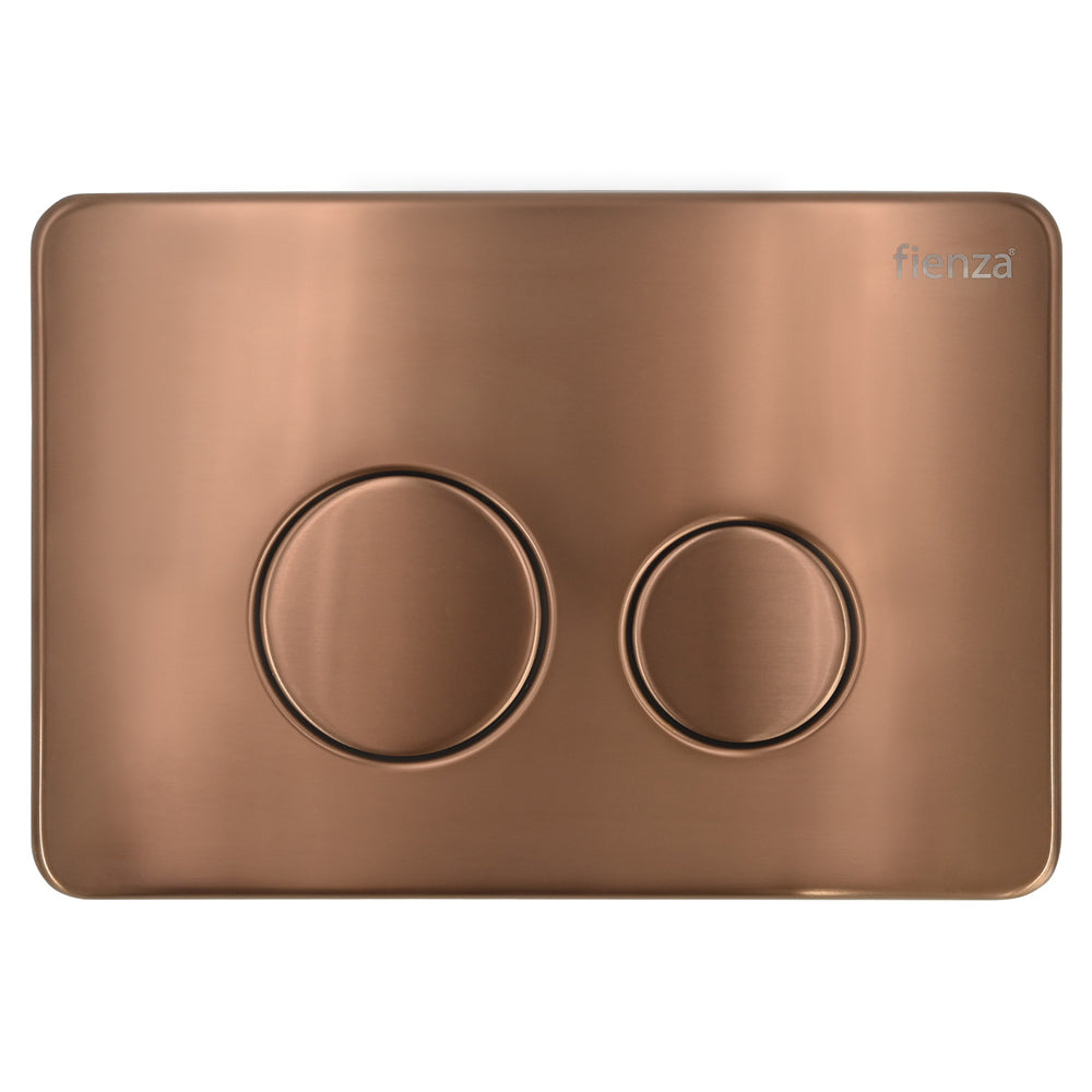 Fienza Fienza R&T Round Button Flush Plate - Brushed Copper