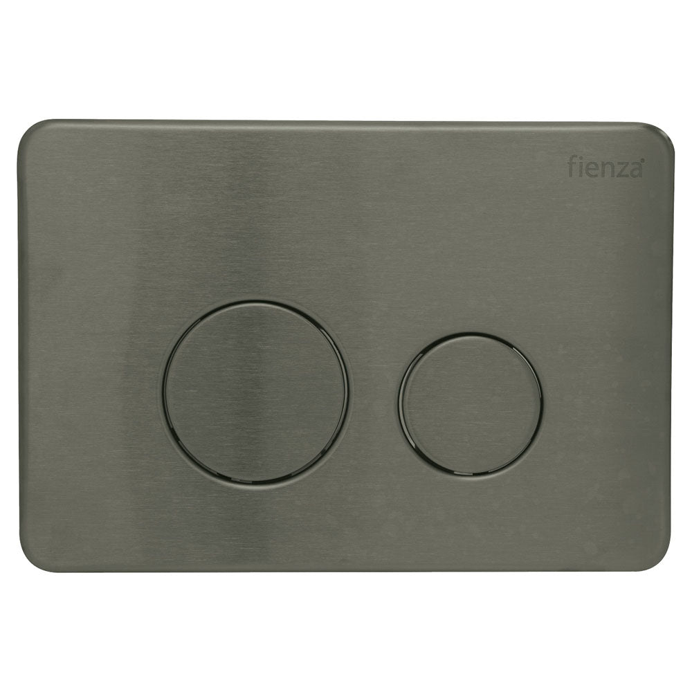 Fienza Fienza R&T Round Button Flush Plate - Gun Metal