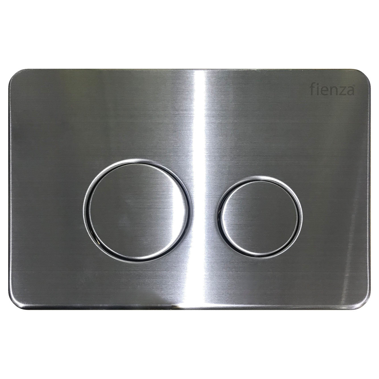 Fienza Fienza R&T Round Button Flush Plate - Brushed Stainless Steel