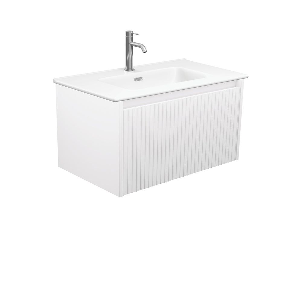 Joli Matte Alina Satin White 750 Wall Hung Vanity