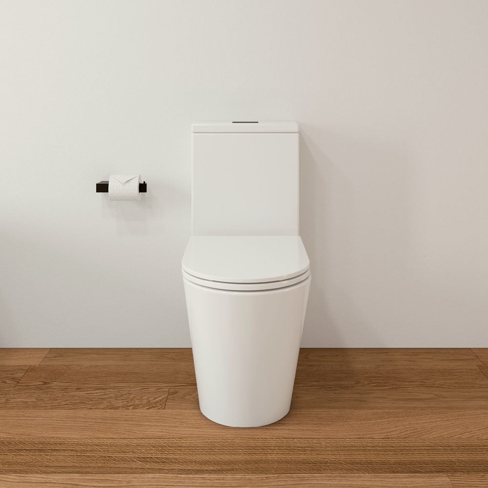Fienza Isabella Back-to-Wall Toilet Suite, Gloss White with Slim Seat