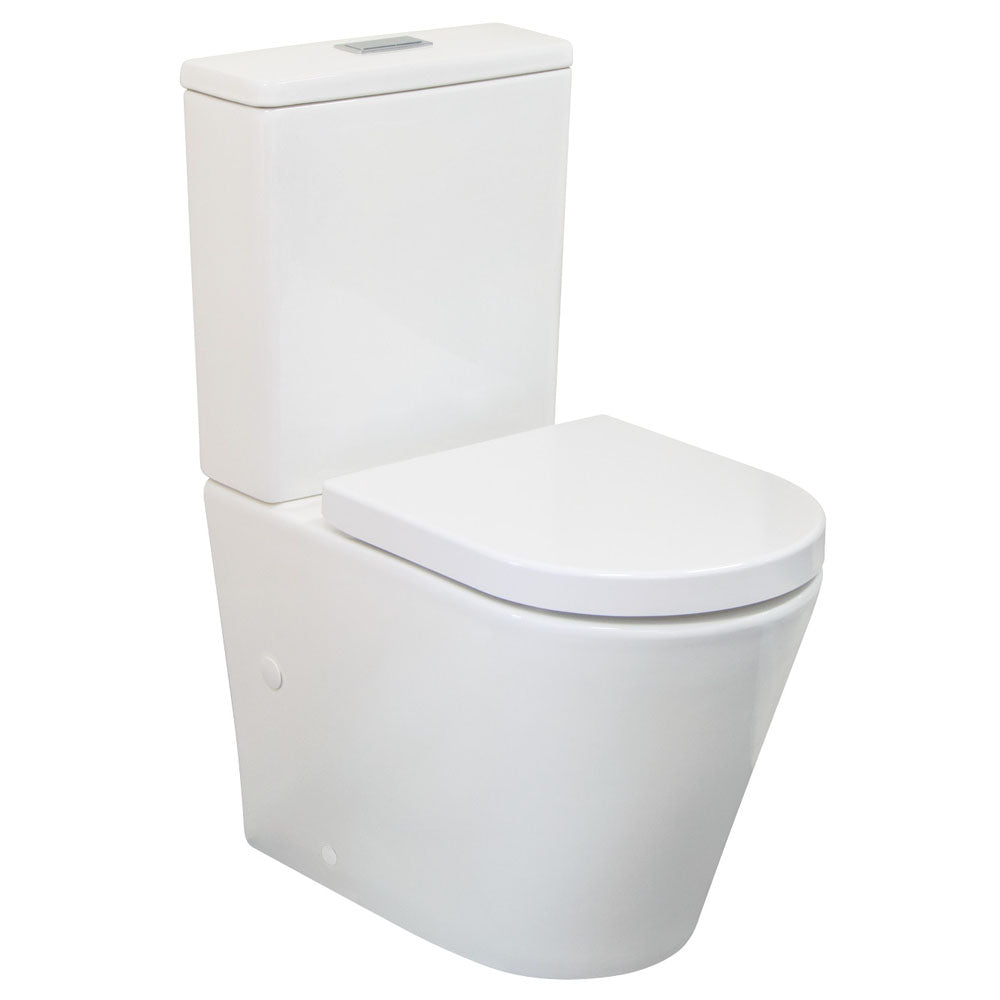Fienza Isabella Back-to-Wall Toilet Suite, Gloss White