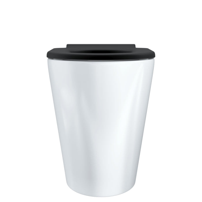 Fienza Isabella Care Wall-Faced Toilet Suite, Gloss White with Black Seat