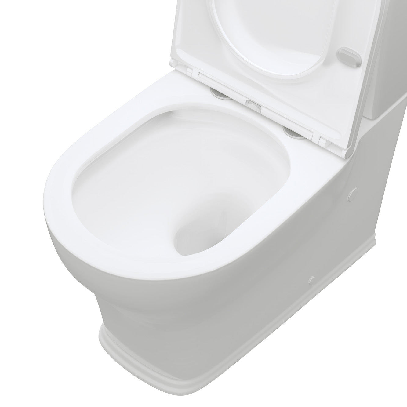 Fienza Lillian Tornado Flush Back-to-Wall Toilet Suite, Gloss White with Slim Seat