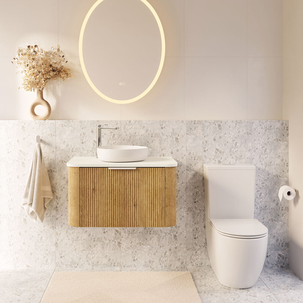 Fienza Joli Tornado Flush Back-to-Wall Toilet Suite, Gloss White