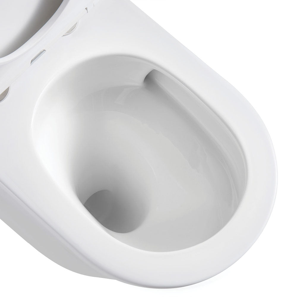 Fienza Aluca Tornado Flush Wall-Faced Toilet Suite, Gloss White