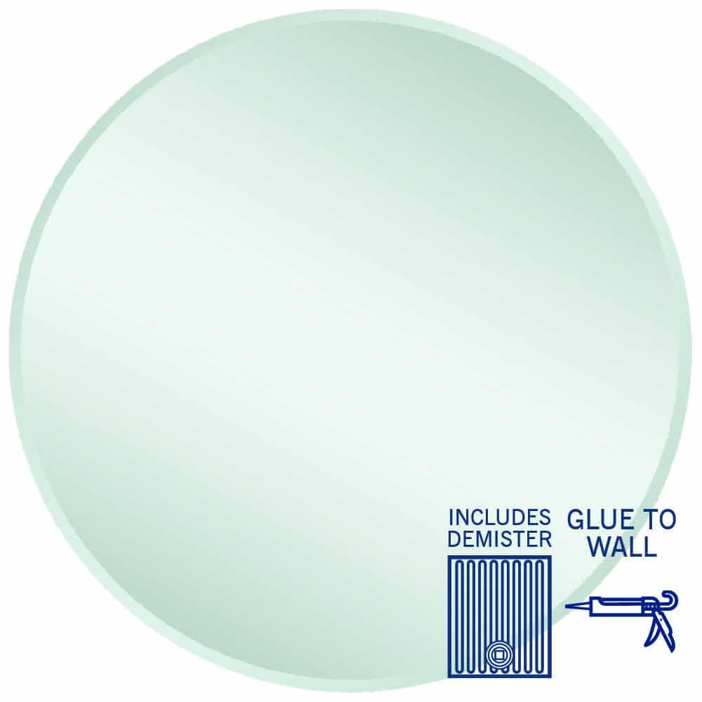 Kent 18 mm Bevel Round Mirror