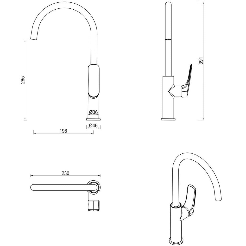 Bella Vista Kaza Sink Mixer