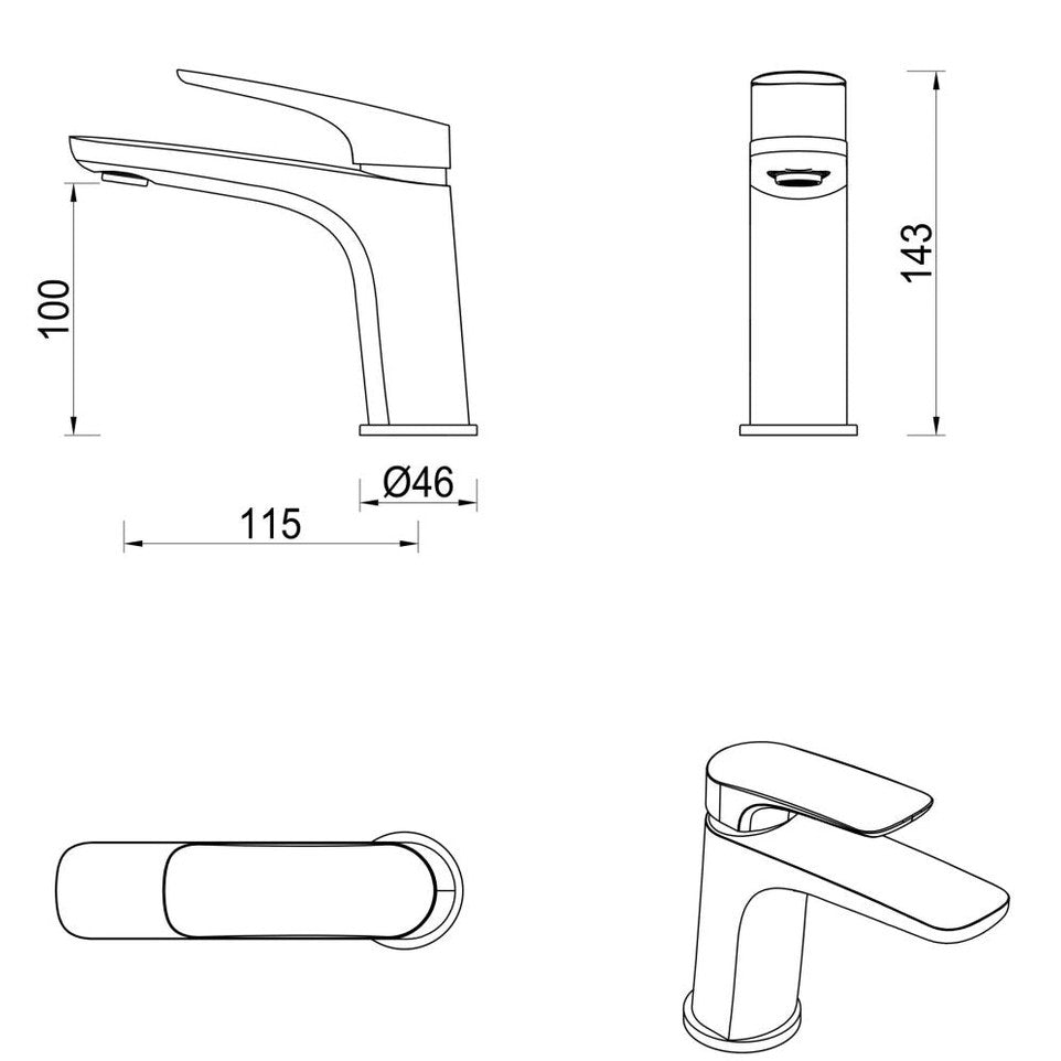 Bella Vista Kaza Basin Mixer