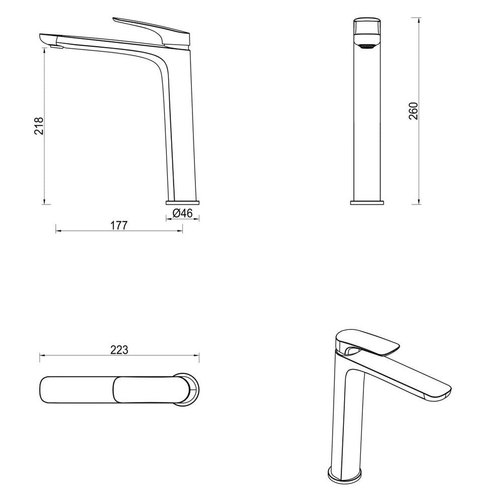 Bella Vista Kaza Tall Basin Mixer