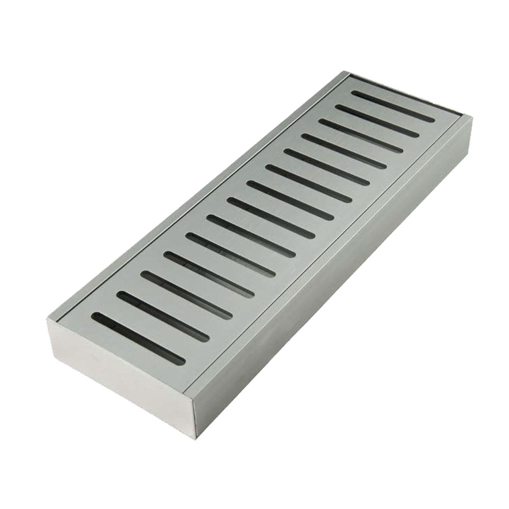 Lauxes 'Celleni' Aluminium Floor Grate Silver 100*70*23mm(Maximum Length 5600mm,40mm Waste)
