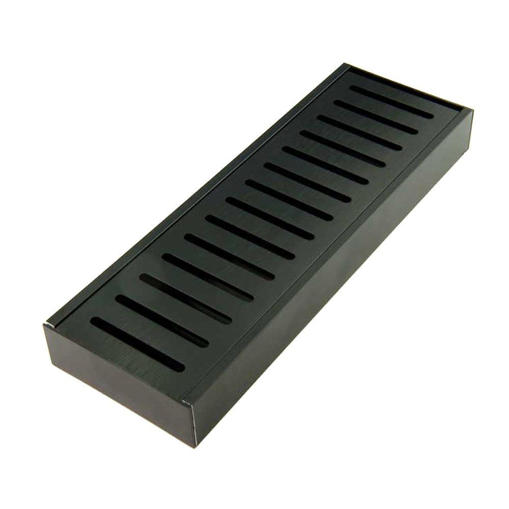 Lauxes 'Celleni' Aluminium Midnight Floor Grate Black 100*70*23mm(Maximum Length 5600mm,40mm Waste)