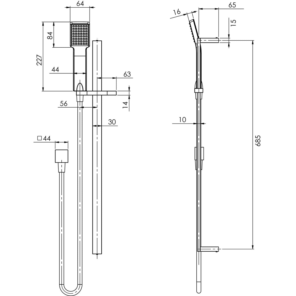 Phoenix Lexi Deluxe Rail Shower