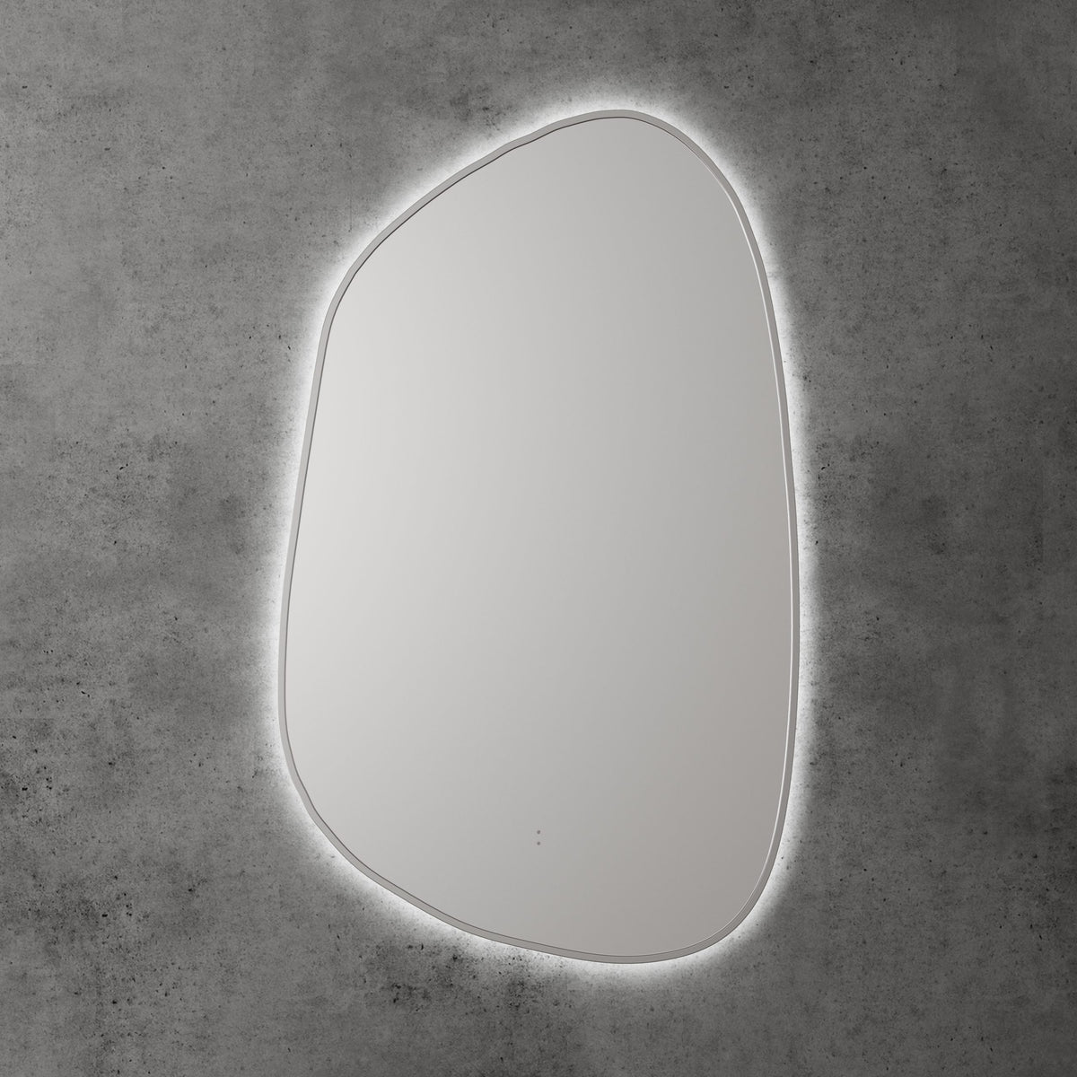 Aulic Tarcoola Asymmetric LED Mirror 550 x 900mm Brushed Nickel