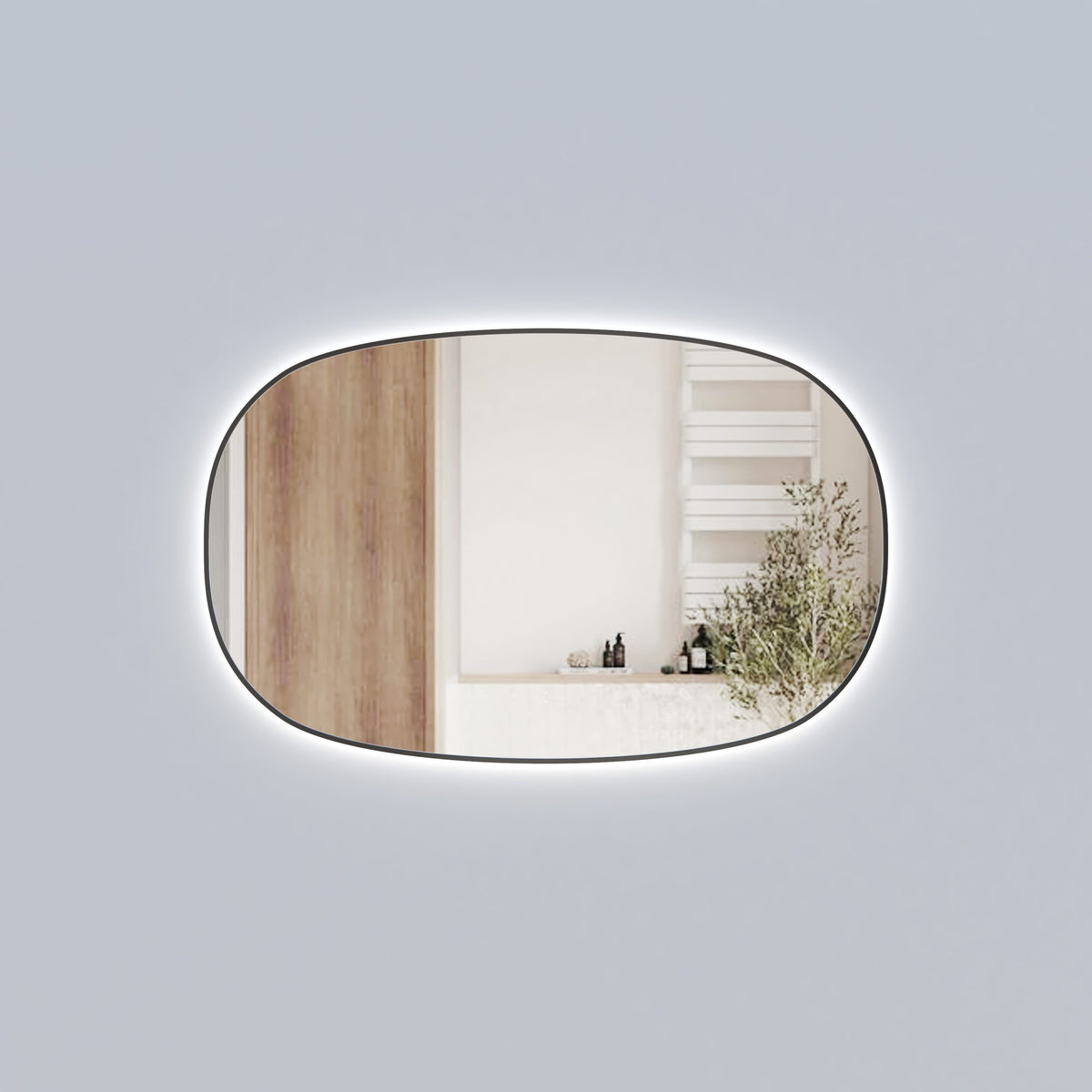 Aulic Valmont Horizontal LED Mirror 1100 x 700mm Gun Metal