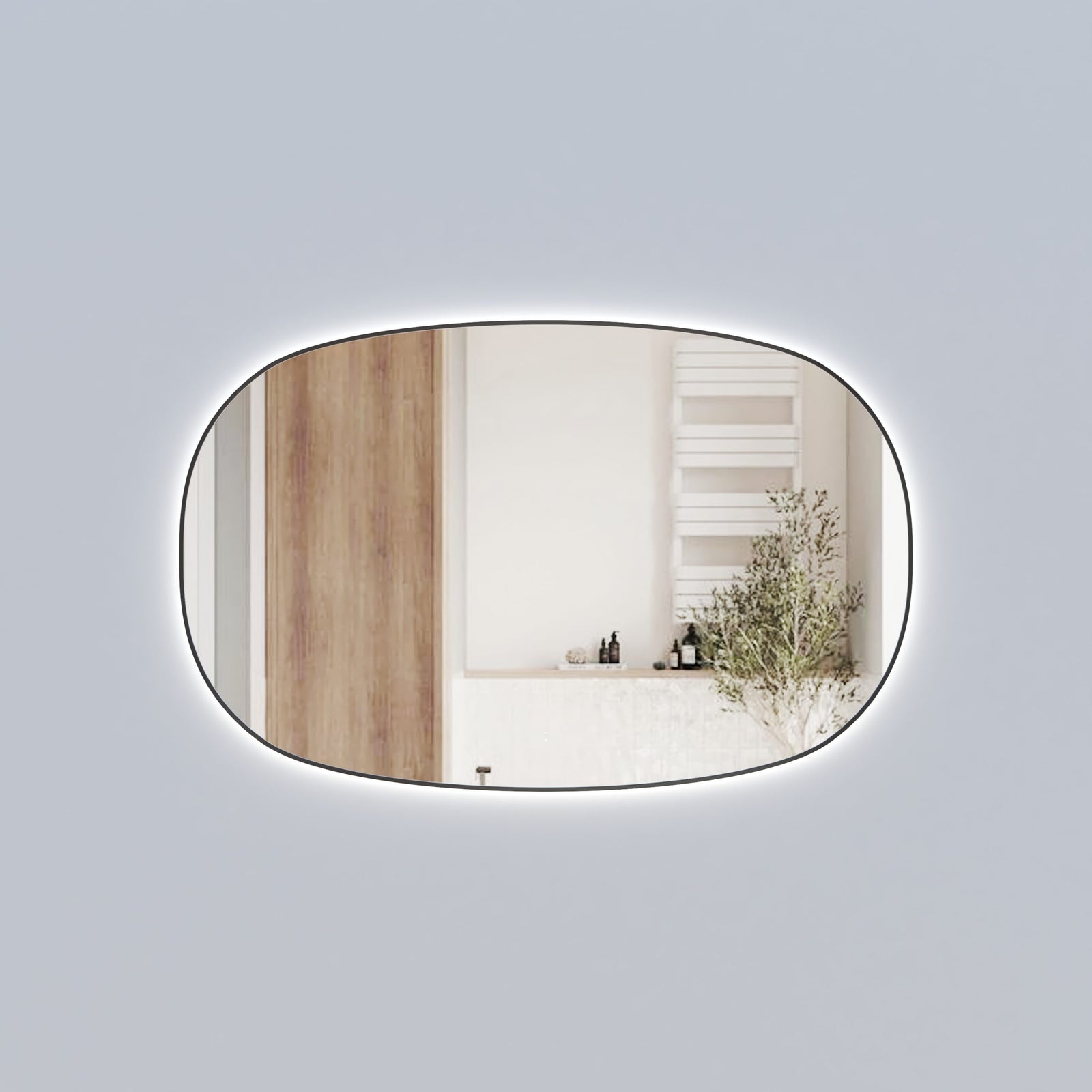 Aulic Valmont Horizontal LED Mirror 1400 x 900mm Gun Metal