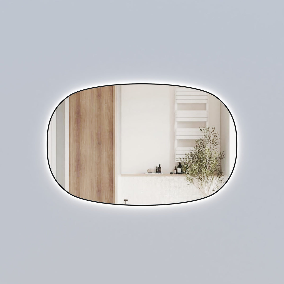 Aulic Valmont Horizontal LED Mirror 1400 x 900mm Matte Black