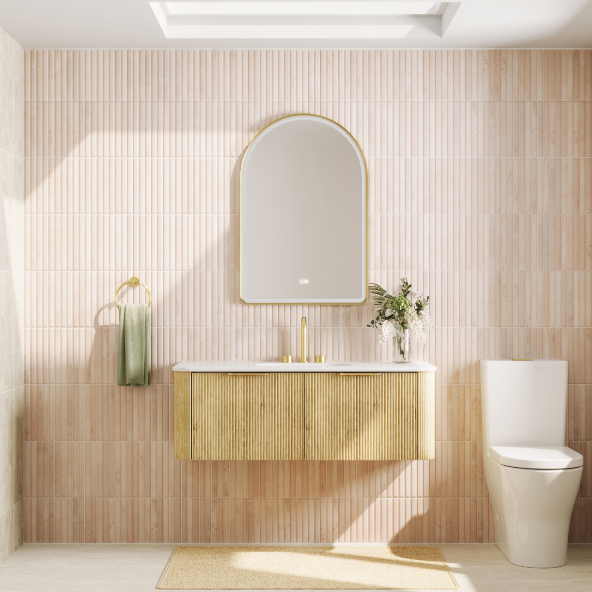 Fienza Lola Minka Curved Wall-Hung Vanity 750 / 900 / 1200 / 1500 MM