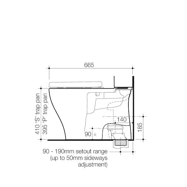 Caroma Luna® Cleanflush® Close Coupled P Trap Pan