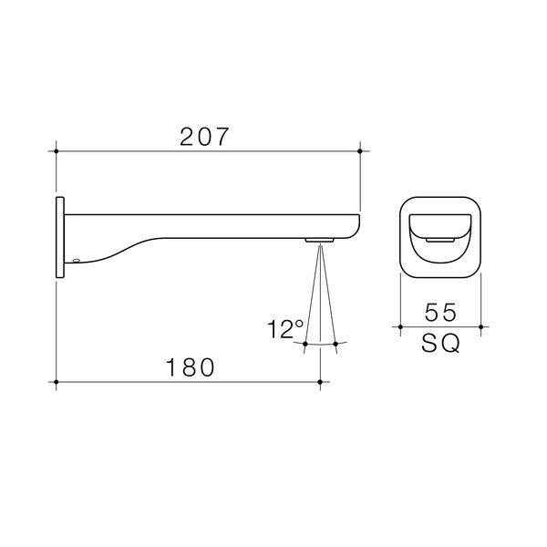 Caroma Luna® II Basin/Bath Outlet 180mm