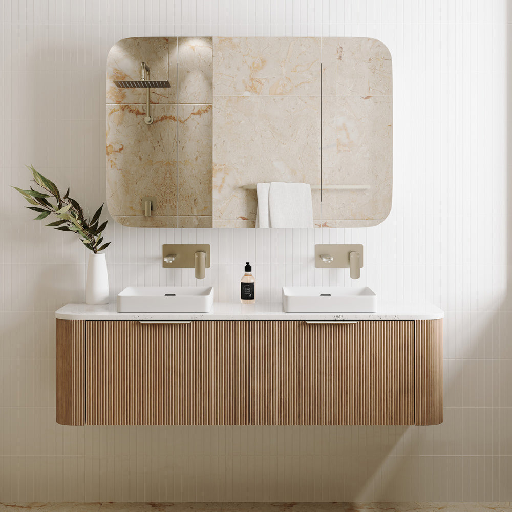 Fienza Margot Wall Hung Double Curve Cabinet 750 / 900 / 1200 / 1500 / 1800 MM