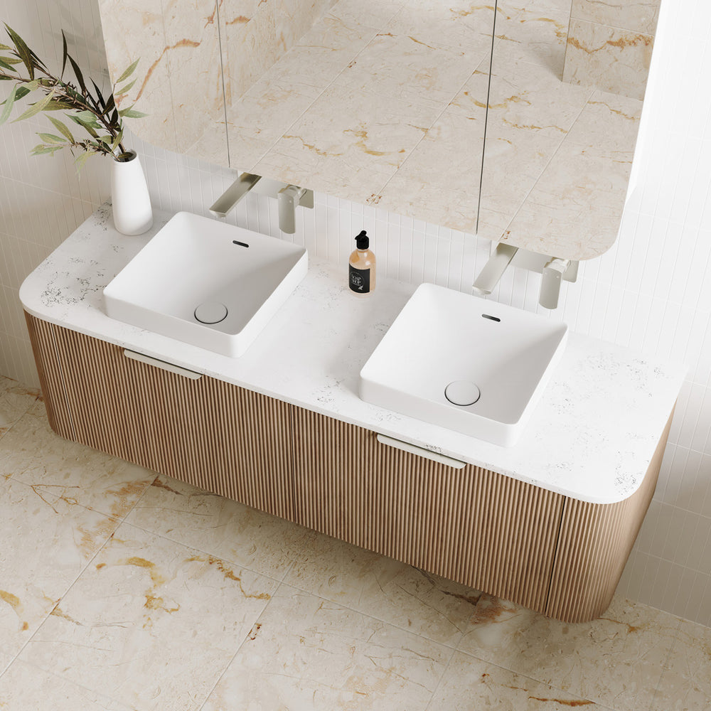 Fienza Margot Wall Hung Double Curve Cabinet 750 / 900 / 1200 / 1500 / 1800 MM