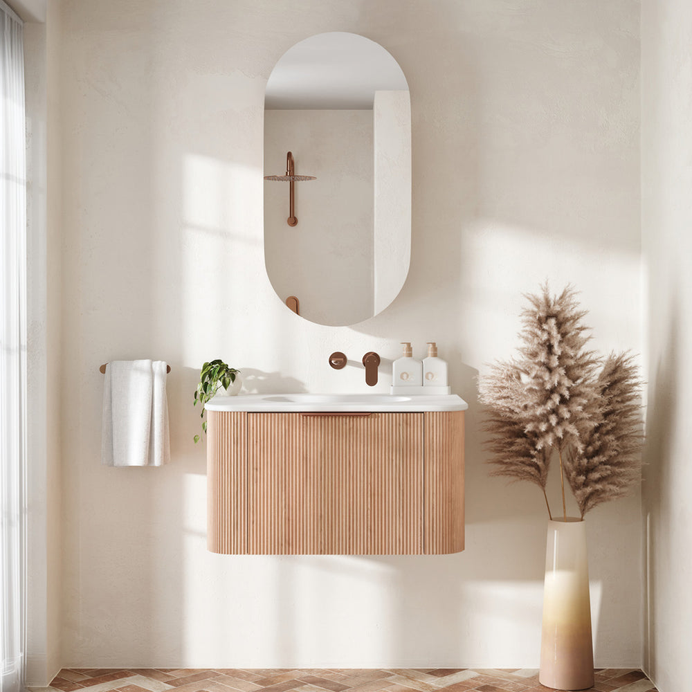 Fienza Margot Wall Hung Double Curve Cabinet with Lola Basin Top 750 / 900 / 1200 / 1500 MM
