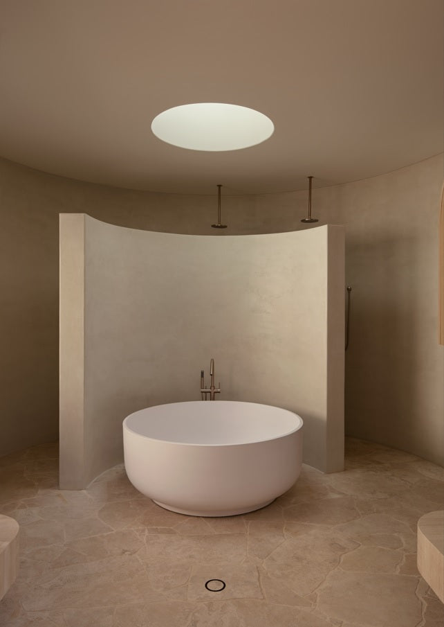Meir Round Freestanding Bath Spout and Hand Shower
