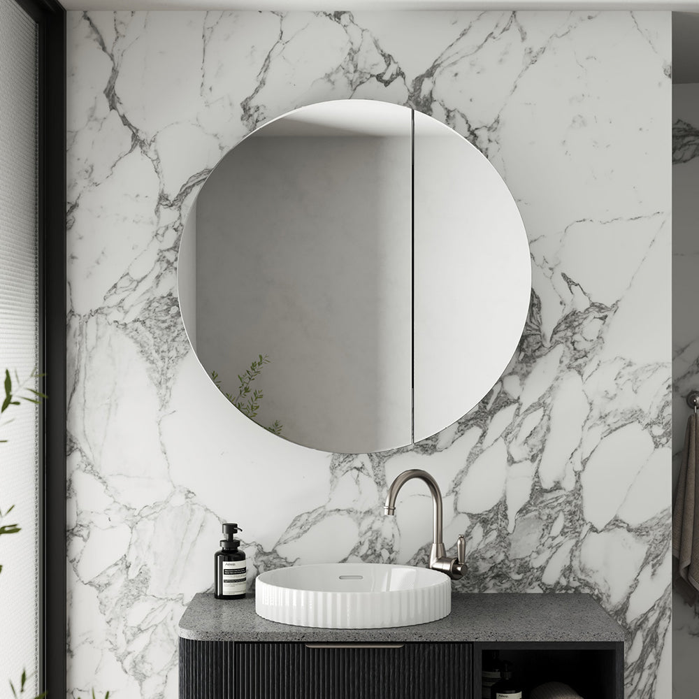 Fienza Marlowe Round Mirror Cabinet