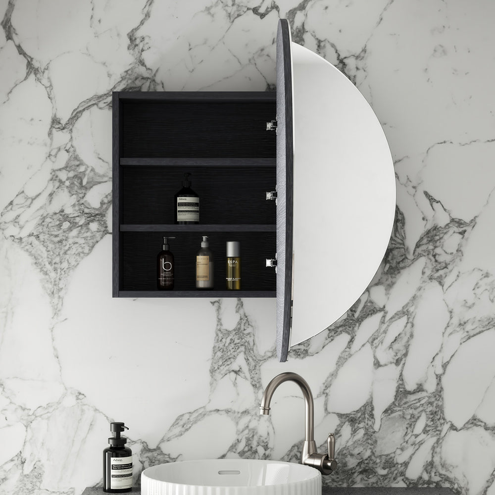 Fienza Marlowe Round Mirror Cabinet