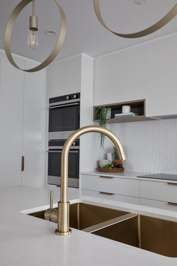 Meir Round Gooseneck Kitchen Mixer Tap