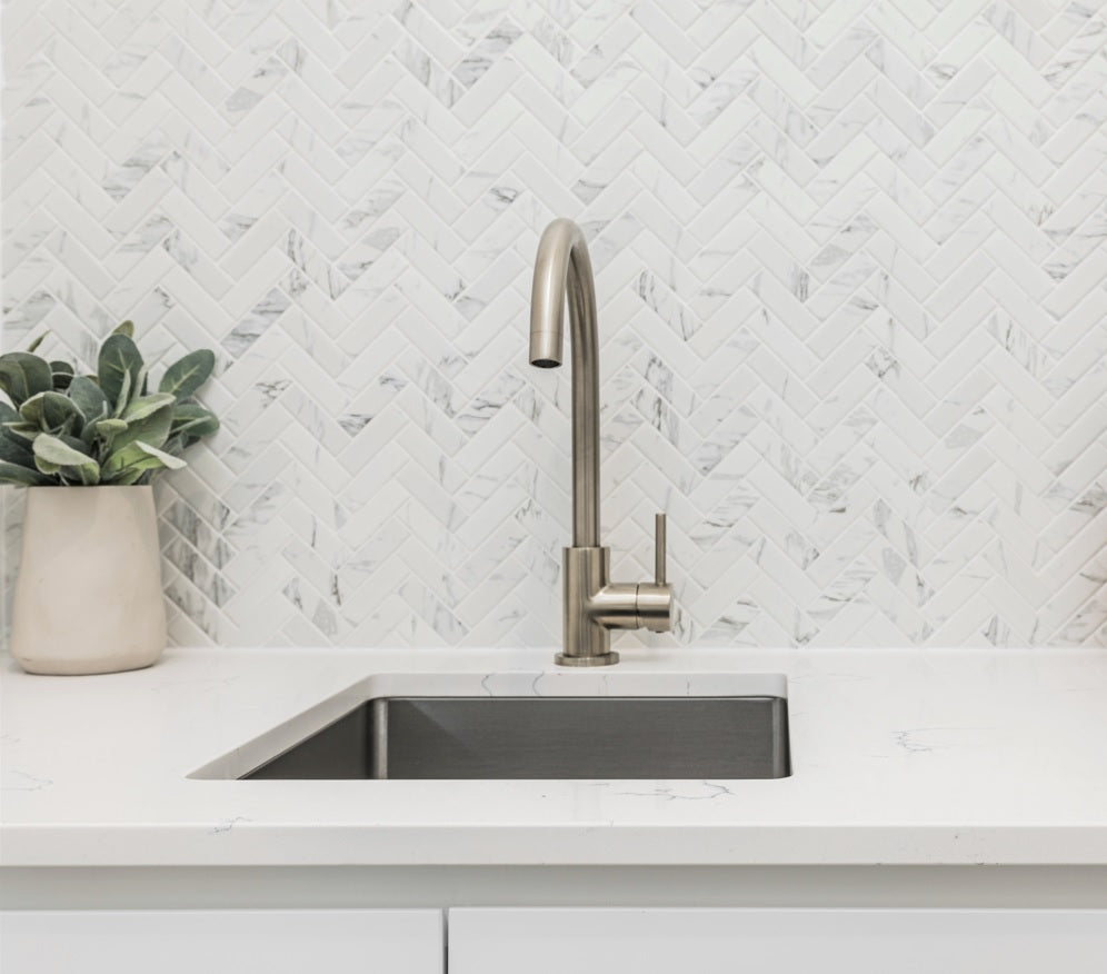 Meir Round Gooseneck Kitchen Mixer Tap