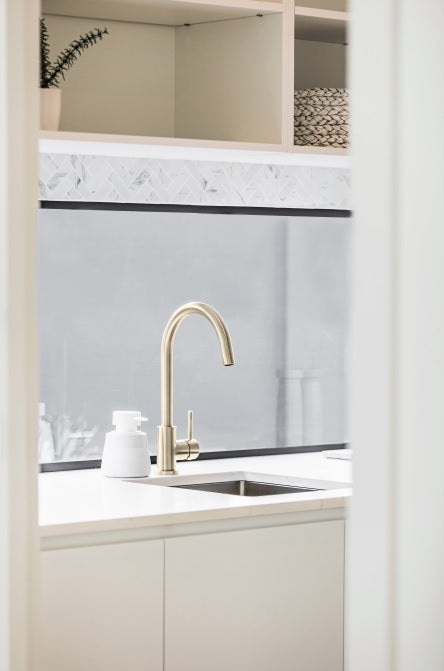 Meir Round Gooseneck Kitchen Mixer Tap