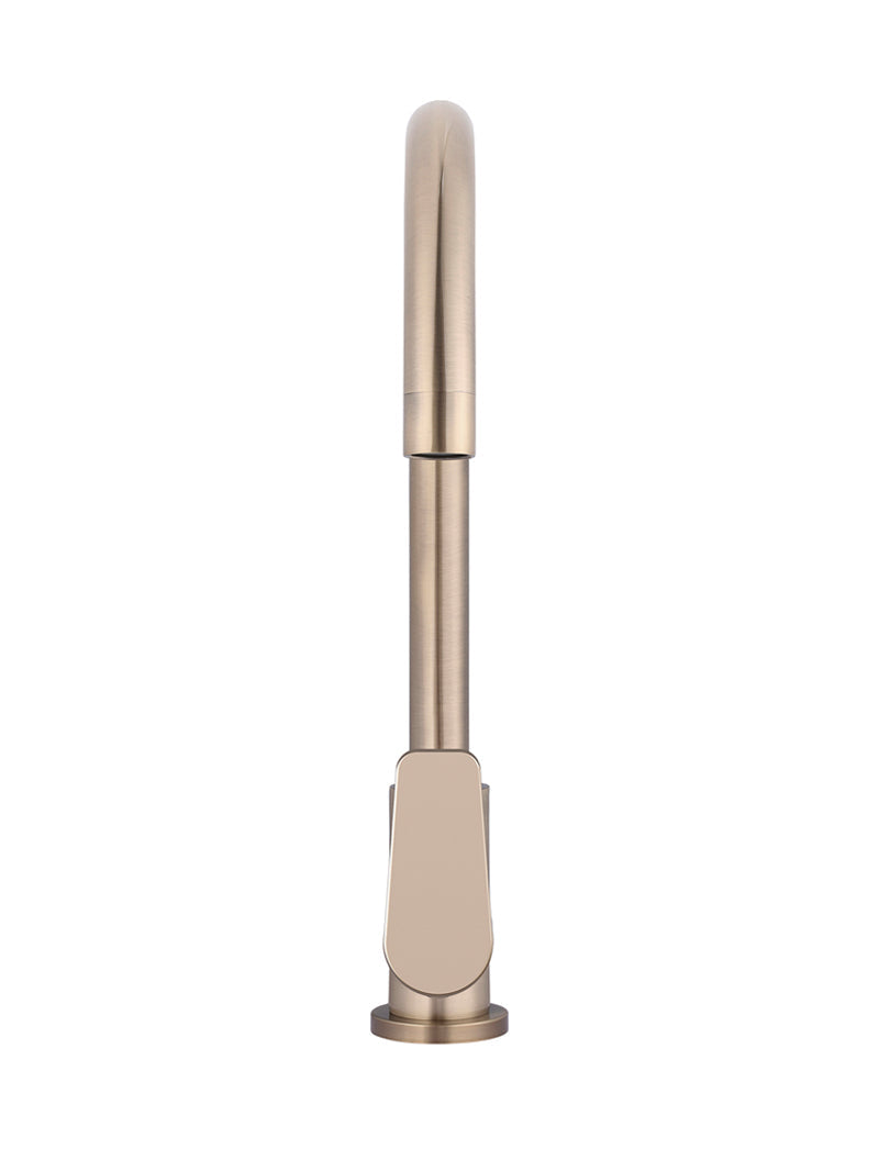 Meir Round Paddle Gooseneck Kitchen Mixer Tap