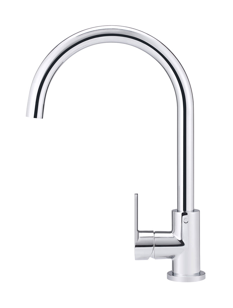 Meir Round Paddle Gooseneck Kitchen Mixer Tap
