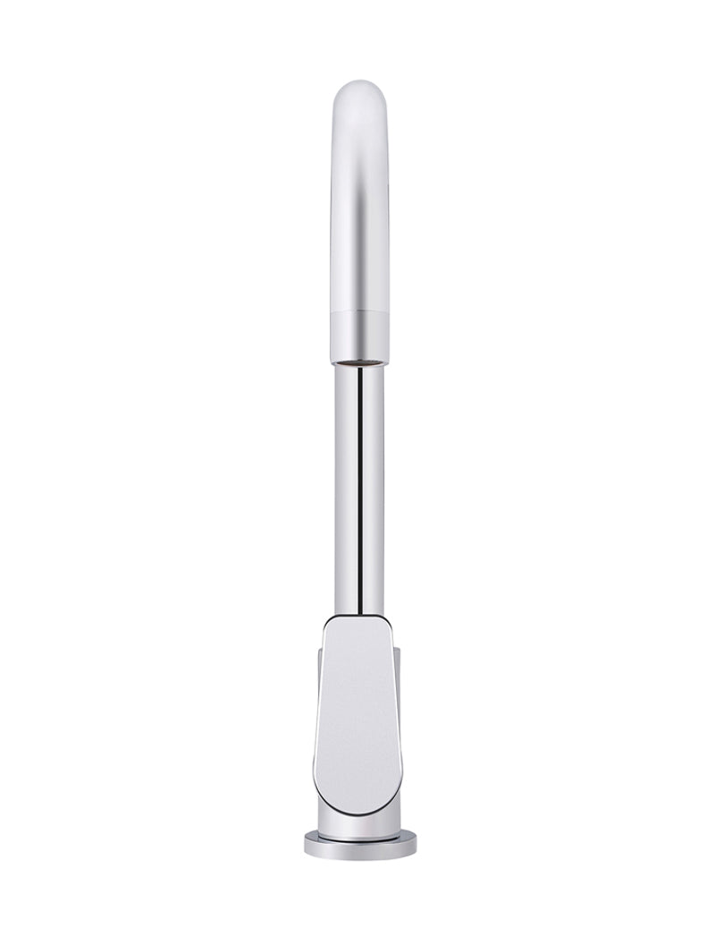 Meir Round Paddle Gooseneck Kitchen Mixer Tap