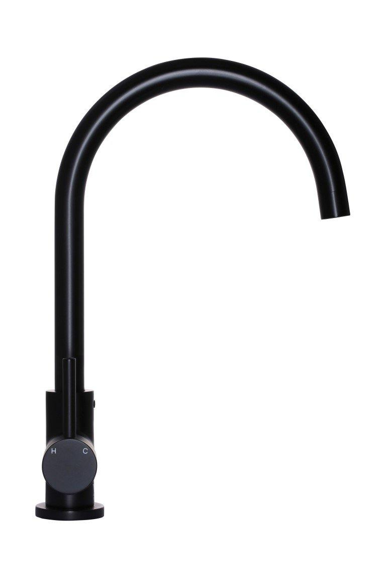 Meir Round Gooseneck Kitchen Mixer Tap