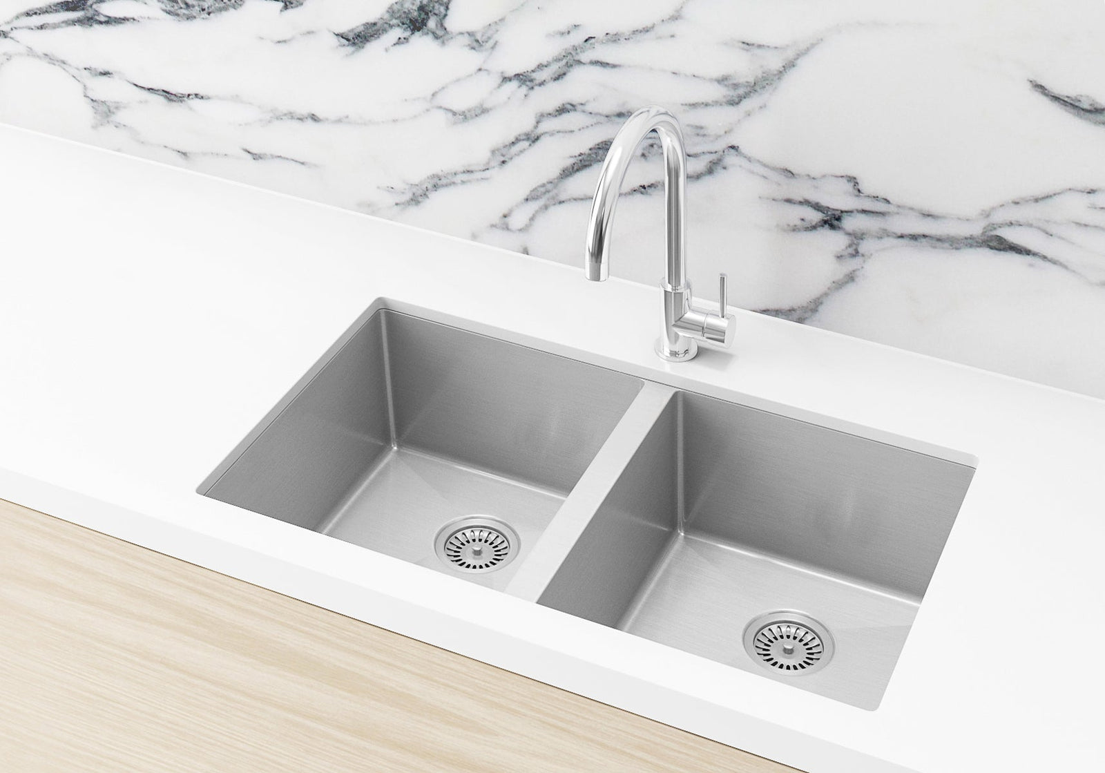 Meir Kitchen Sink Double Bowl 760 x 440