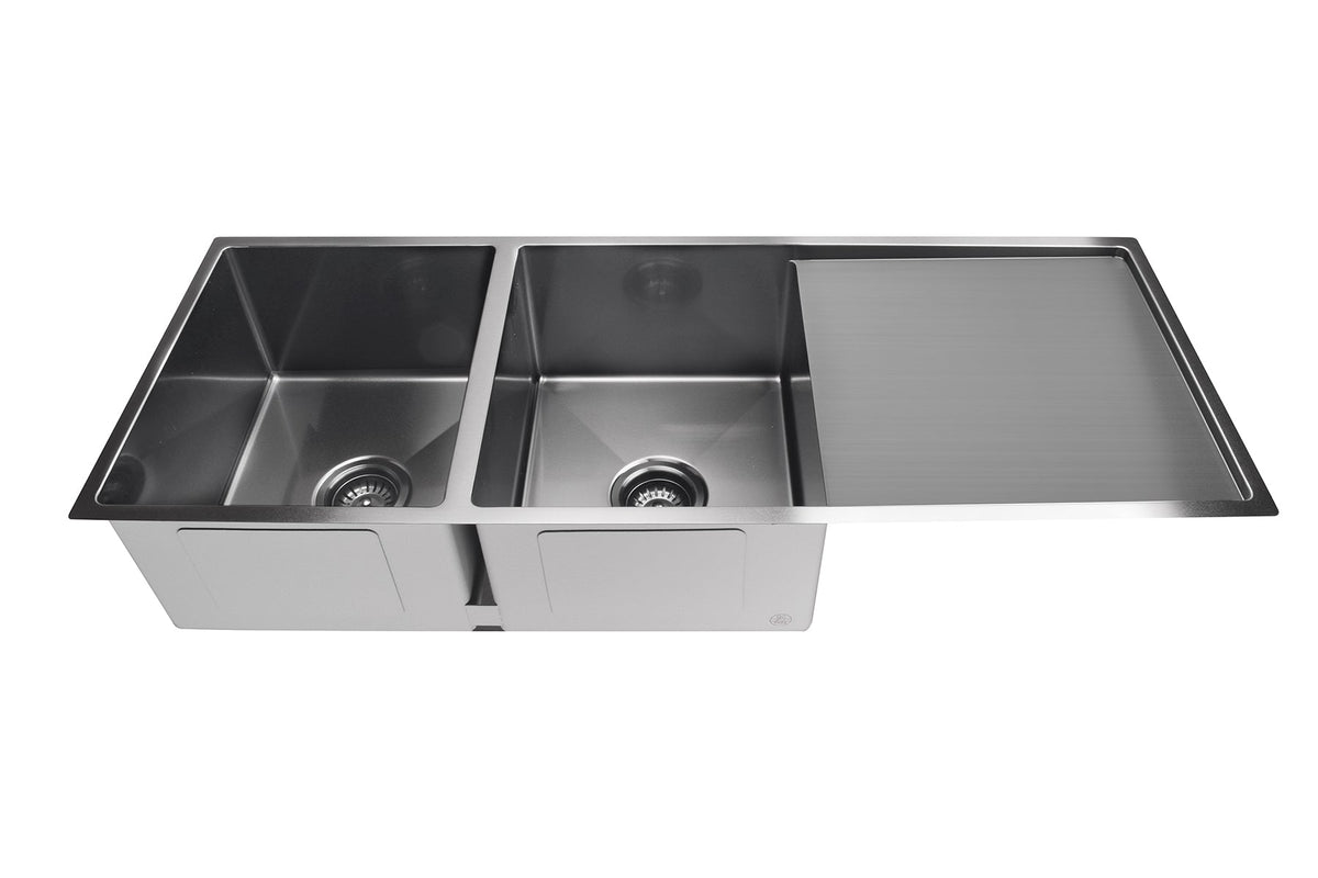 Meir Kitchen Sink Double Bowl & Drainboard 1160 x 440